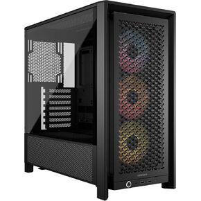 Corsair 4000d RS Argb Frame Modular Mid-Fower Atx PC Case-تدفق الهواء العالي ، 3x معجبين RS ArgB ، نظام تثبيت معجبين Infinirail ™ ، ASUS BTF ، MSI Project Zero ، Gigabyte Project Stealth-Black in Kuwait