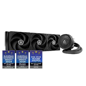 فريزر السائل في القطب الشمالي III Pro 360 - AIO CPU Cooler ، 3 × 120 ملم تبريد ماء ، 38 مم ، مضخة PWM ، مروحة VRM ، AMD AM5/AM4 ، Intel LGA1851/1700 إطار التلامس - أسود - أسود