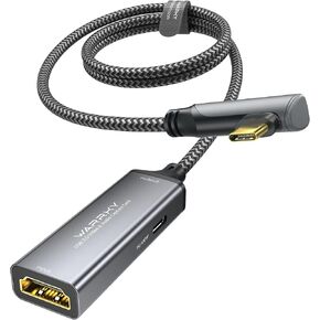 WARRKY Video Capture Card with 100W Power Delivery & Right-Angle USB-C | 1080P 60Hz HD | Streaming Capture Card Designed for Oculus Quest 3 / iPad, Compatible with Switch, PS5, PS4