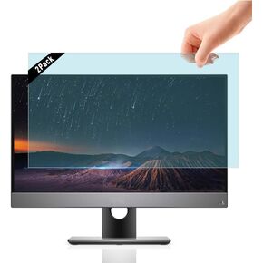 [2 Pack] 27 inch Removable Anti-Glare Blue Light Screen Protector for 16:9 Computer Monitor Display– Anti-Glare, Anti-Scratch, PC Anti-UV Eye Protection Filter Film