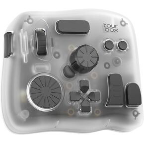 TourBox Elite Plus, Bluetooth Controller for Video Photo Editing, Drawing, Color Grading, iPadOS/macOS/Windows Console, Procreate Clip Studio Paint Photoshop Lightroom Premiere Programmable Keyboard