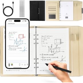 Smart Pen & Notebook Set, Digital Pen Real-time Synchronization Digitization for Storing and Sharing Notes, Smart Pen Suitable for Learning, Office Note and Drawing, Compatible with Android and iOS