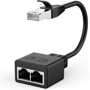RJ45 Network Ethernet Adapter Splitter,esbeecables Ethernet Splitter 1 Male to 2 Female LAN Ethernet Splitter Adapter Suitable Super Cat5,Cat5e,Cat6,Cat7,Cat 8