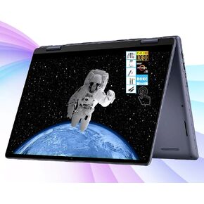 Dell Inspiron 14" 2-in-1 FHD Touchscreen 2025 Upgraded Laptop Computer | AMD Ryzen 5 6-Core (Beat i7-12650H)| 64GB DDR5 RAM|2TB SSD+128GB Portable SSD| Backlit KB| FP Reader| Windows 11| RK Bundle