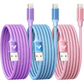iPhone Charger [Apple MFi Certified] 6FT iPhone Charger Cord Fast Charging USB to Lightning Cable Braided USB Phone Cable Cord Compatible with iPhone 14 13 12 11 Pro Max XR XS X 8 7 6 Plus SE, iPad