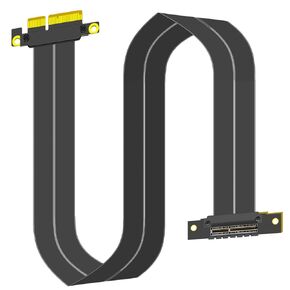 Glotrends 200mm PCIe 3.0 X4 Riser Cable لـ M.2 ، WiFi ، Firewire ، USB ، بطاقات الصوت ، إلخ