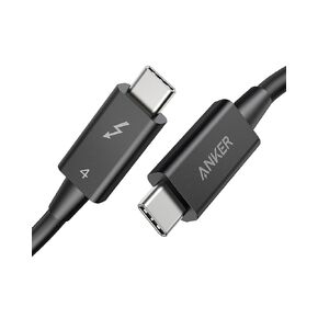Anker USB C Cable, Thunderbolt 4 Certified USB C to USB C Cable, 8K/4K Display/40Gbps Charging Cord Compatible with USB4, Thunderbolt 4/3, for MacBook, iPhone 16, and More (100W, 2.3 FT)
