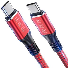 240W Thunderbolt 4 Cable 6.6ft USB C Thunderbolt 4 Cable Monitor Cable Supports 40Gbps Data Transfer and Single 8K/Dual 4K Video Compatible With Thunderbolt 4/3 Monitor, Hub, Docking Stations-Black