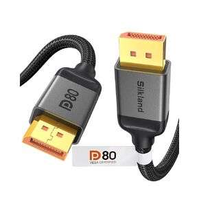 Silkland 80Gbps DisplayPort Cable 2.1 10FT/3M, [16K@60Hz, 8K@240Hz, 4K@540Hz 360Hz 240Hz] DP 2.1 Cable 16K, DP80 HDR DSC Display Port Cord Compatible FreeSync G-Sync Gaming Monitor 5090 7900XTX