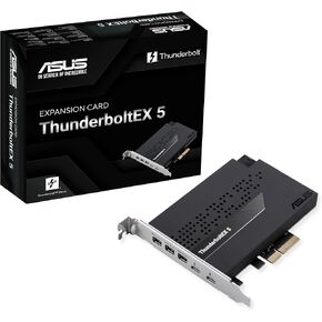 ASUS ThunderboltEX 5 Expansion Card – Dual Thunderbolt™ 5 USB-C Ports, 120Gbps Bandwidth, DisplayPort™ 2.1, PCIe 4.0 x4, USB4®, Compatible for Intel 800 Series Motherboards