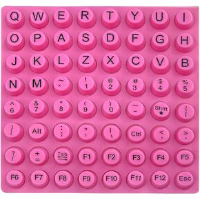 Keyboard Sticker for Long Nails with Letters: Keyboard Bubbles for Long Nails - Reusable Adhesive Protective Type Long Nail Keyboard Stickers for Desktop (64 Pcs)