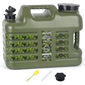 3 Gallon/5 Gallon Water Jug with Spigot, Portable Water Tank BPA Free, Leak-Proof Water Containers for Camping Water Storage Containers for Emergency Outdoor Hiking Picnic, Green/Yellow/White