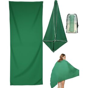Update Magnetic Towel Oversized 30"x75"Magnet Bath Towel with Storage Bag,Outdoor Bath Towel Quick-Dry Magnetic Bath Towels for Swimming Microfiber Beach Towel For Pool Travel Gym Camping(Green)