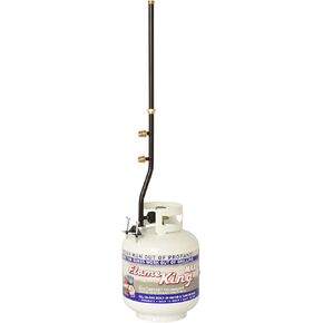 Flame King FK-DP2PC 3 Outlet Adapter 20 to 1LB Propane Distribution Post Pole Tree Stem Stand for Stove, Lanterns, and Camping, Black
