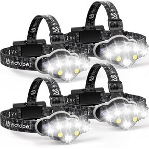 مصابيح أمامية قابلة لإعادة الشحن ، 8000 LED 18000 مصابيح أمامية مرتفعة سوبر مشرق مع ضوء أحمر ، مصباح يدوي مقاوم للماء USB ، مصباح رأس 8 وضع للركض في الهواء الطلق معدات التخييم