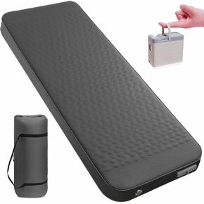 Self Inflating Sleeping Pad with Electric Pump, 4"Ultra-Thick Memory Foam Camping Mattress, Ultralight Camping Sleeping Pad, 9.5 R-Value Insulated Sleeping Mat for Tent Car Travel Cot
