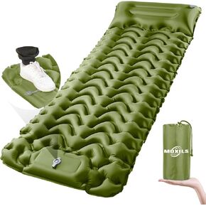 Sleeping Pad, Ultralight Inflatable Sleeping Pad for Camping, Built-in Pump, Ultimate for Camping, Hiking, Airpad, Carry Bag, Repair Kit, Compact & Lightweight Air Mattress(Blue)