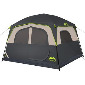 Happy Travel Tent 6 Person Tents for Camping, Waterproof Easy Setup Camping Tent with Rainfly, Portable Large Family Cabin Tent with 5 Large Mesh Windows and Carry Bag for Outdoor Camping & Hiking
