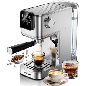 20 Bar Espresso Coffee Machine with Rapid Cold Brew Technology, Milk Tank, Touch Screen Control, Compact 37oz Water Tank, Ideal for Lattes, Cappuccinos, and Home or Office Use