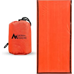 Sierra Madre Emergency Sleeping Bag – Ultralight, Waterproof Mylar Thermal Bivy Sack Tent for Hiking, Bug-Out Bags, Survival Kits – Emergency Survival Space Blanket for Heat Retention 1 Pack