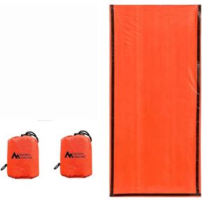 Sierra Madre Emergency Sleeping Bag – Ultralight, Waterproof Mylar Thermal Bivy Sack Tent for Hiking, Bug-Out Bags, Survival Kits – Emergency Survival Space Blanket for Heat Retention 2 Pack