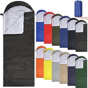 Junkin 36 Pcs Camping Sleeping Bags Bulk for Adults Homeless 4 Seasons Warm Cold Weather Camping Gear Equipment Waterproof Lightweight with Compression Bag for Backpacking Hiking