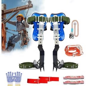 Tree Climbing Spikes Set, Adjustable Tree Climbing Gear Tree Climbing Tool with Non-Slip Pedal for Picking Fruit, Indoor and Outdoor Sports