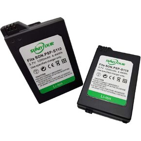 PSP-110 Battery PSP-110 PSP 110 Replacement Battery 1800mAh Compatible with PSP Portable PlayStation PSP 1000 Series