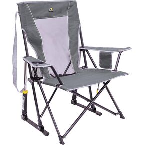 GCI Outdoor Comfort Pro Rocker Camping Chair | Portable Folding Rocking Chair with Durable Armrests & Drink Holder — Sweet Tea