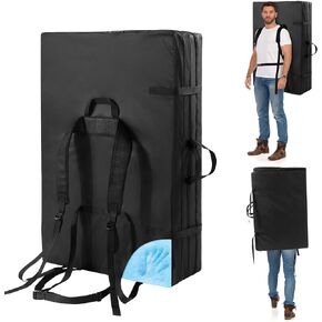 BALAPET Tri-Fold Bouldering Crash Pad with Adjustable Shoulder Strap, 4 Inch Thick High-Density Foam Rock Climbing Crash Mat for Protection, Portable and Easy to Carry, Perfect for Indoor & Outdoor
