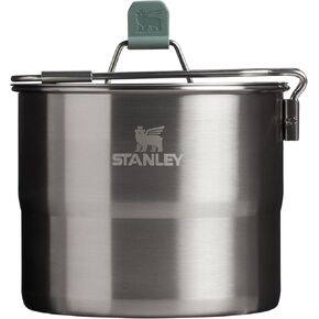 Stanley Wildfare Go Two Bowl Mess Kit | 8pc Portable Pot & Cookware Set | 1.25qt Stainless Steel Pot w/Locking Handle, Lid, 2 Bowls & Sporks