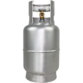Flame King 10LB Aluminum Propane Tank with OPD Valve, Corrosion-Resistant and Rust-Free, Lightweight, Great for Marine Applications, Grills and BBQs, Camping, Fishing, & Outdoor Activities