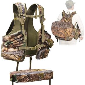 KNINE OUTDOORS Turkey Vest with Seat Cushion, Turkey Vest for Hunting, Turkey Hunting Vest with Game Pouch