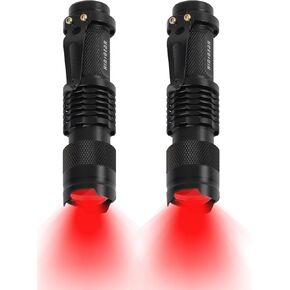 6 Pack Red Flashlight LED Single Mode Light 1 Mode LED Torch Scalable Red Light Flashlight for Astronomy Aviation Night Observation