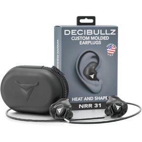 Decibullz Custom Molded Earplugs Pro Pack (Black) Bundle