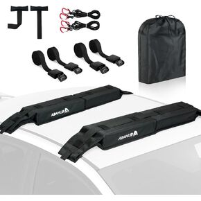 Abahub Soft Roof Rack Pads for Surfboard, SUP, Kayak, Canoe, Heavy Duty Universal Car Roof Racks System for Padle Boards, Compatible with SUVs, Sedans, Hatchbacks, 2-Door or 4-Door Cars