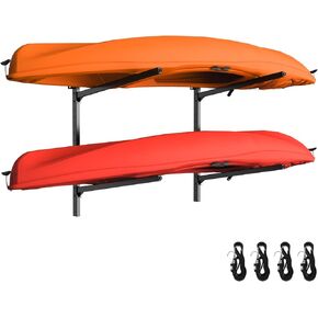 Kayak Storage Rack, Heavy Duty Freestanding Kayak Rack for Garage and Outdoor Storage, Kayak Stand Adjustable for Kayak, Canoe, Surfboard and Paddle Board