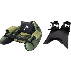 Pro 3000 Fishing Float Tube + Elite Wading Fins