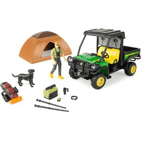 Big Farm John Deere Outdoor Adventure Toy Playset - 1:16 Scale - Includes John Deere Gator, Camping Accessories, and Two Toy Figures - John Deere Toys - Easter Basket Stuffers - Ages 8 Years and Up