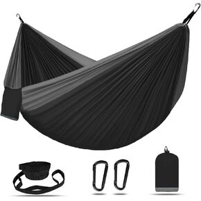 Portable Camping Hammock Tree Straps Hammock Perfect for Outdoor Indoor Beach Trip Patio Backyard for Gift (Navy & Lt Blue, Medium)