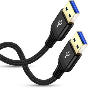USB A إلى USB كابل 6 أقدام للاضطرابات الصلبة ، برودة الكمبيوتر المحمول ، USB 3.0 H ، USB في السيارة ، مشغل أقراص DVD ، الكمبيوتر ، USB 3.0 سلك الذكور إلى الذك in Kuwait