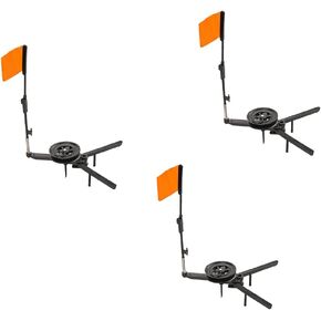 DONGKER Ice Fishing Tip-Up,3 PCS Foldable Ice Fishing Tip-up Flag with Orange Pole Flags for Angler Tackle Accessory Ice Fishing Equipment Gear