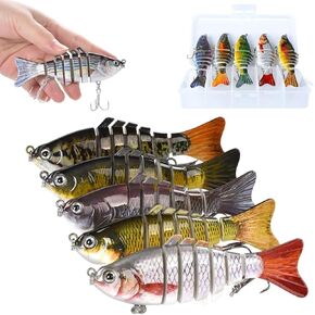 Robotic Fishing Lure, 3D Swimming Bait for Freshwater & Saltwater, Fishing Gear Attracts Fishing Lures Walleye Trout Bass for Beginners, Amateurs and Professionals