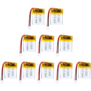 3.7V 200mAh 602025 Lipo Battery Rechargeable Lithium Polymer ion Battery Pack with PH2.0mm JST Connector