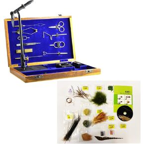 Colorado Angler Supply KB Tool Kit & Delux Fly-Tying Material KIT for Tying 6 Basic Flies with DVD and Instruction Booklet Beginner Fly Tying KIT Fly Tying Classes Fly Tying Gift