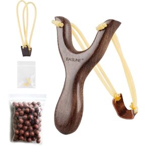 Solid Wooden Slingshot Toys with Classic Construction Hunting Slingshot for Catapult Game, Outdoor, Hunting-for Kids/Children/Adult