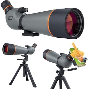 Spotting Scope 25-75x85, Dual Focusing Spotting Scopes with BAK4 Prism & FMC Lens, Tripod, Phone Adapter and Carrying Case, Spotter Scope for targeting, Bird Watching, Wildlife