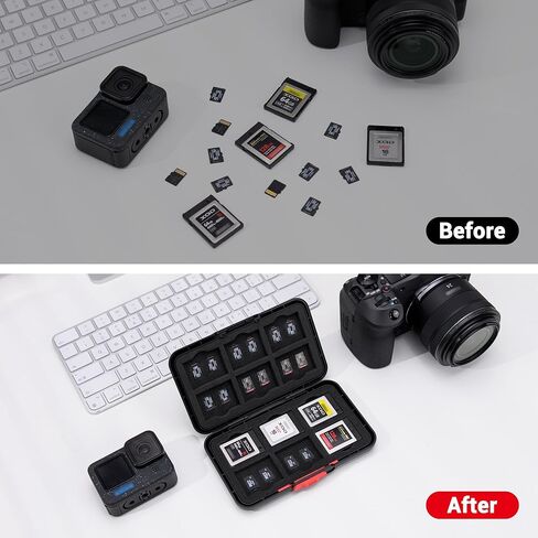 Pop Up Style Memory Card Case,60 Slots Memory Card Holder Wallet for 20 SD SDHC SDXC & 40 Micro SD SDXC SDHC TF MSD Cards,Portable Slim Micro SD Card Case Storage Organizer with EVA Foam Interior in Kuwait