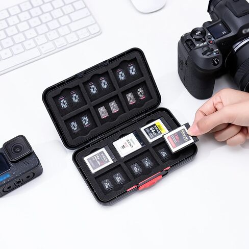 Pop Up Style Memory Card Case,60 Slots Memory Card Holder Wallet for 20 SD SDHC SDXC & 40 Micro SD SDXC SDHC TF MSD Cards,Portable Slim Micro SD Card Case Storage Organizer with EVA Foam Interior in Kuwait