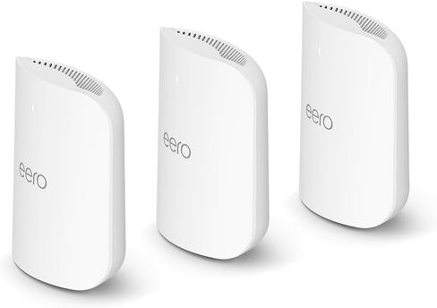 Introducing Amazon eero Pro 7 tri-band mesh Wi-Fi 7 router (newest model) - Supports internet plans up to 5 Gbps, Coverage up to 6,000 sq. ft., 3-pack in Saudi Arabia